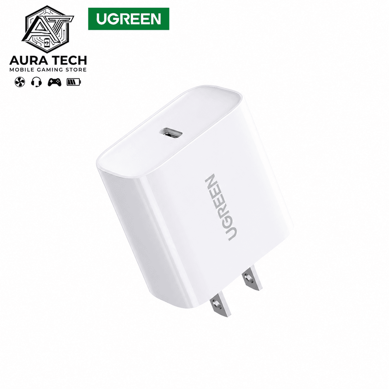 شاحن جداري يوجرين UGREEN 20W السريع بمنفذ USB-C (تقنية PD)